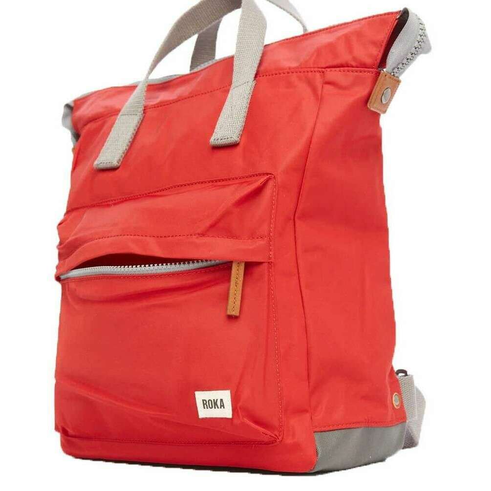 Roka Bantry B Medium Sustainable Nylon Backpack - Cranberry Red - Image 6