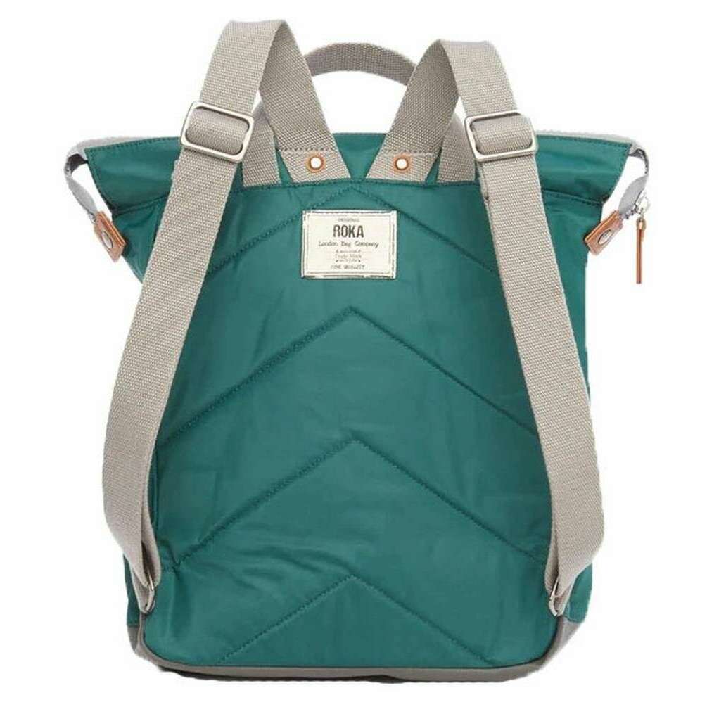 Roka Bantry B Medium Sustainable Nylon Backpack - Teal - Image 2