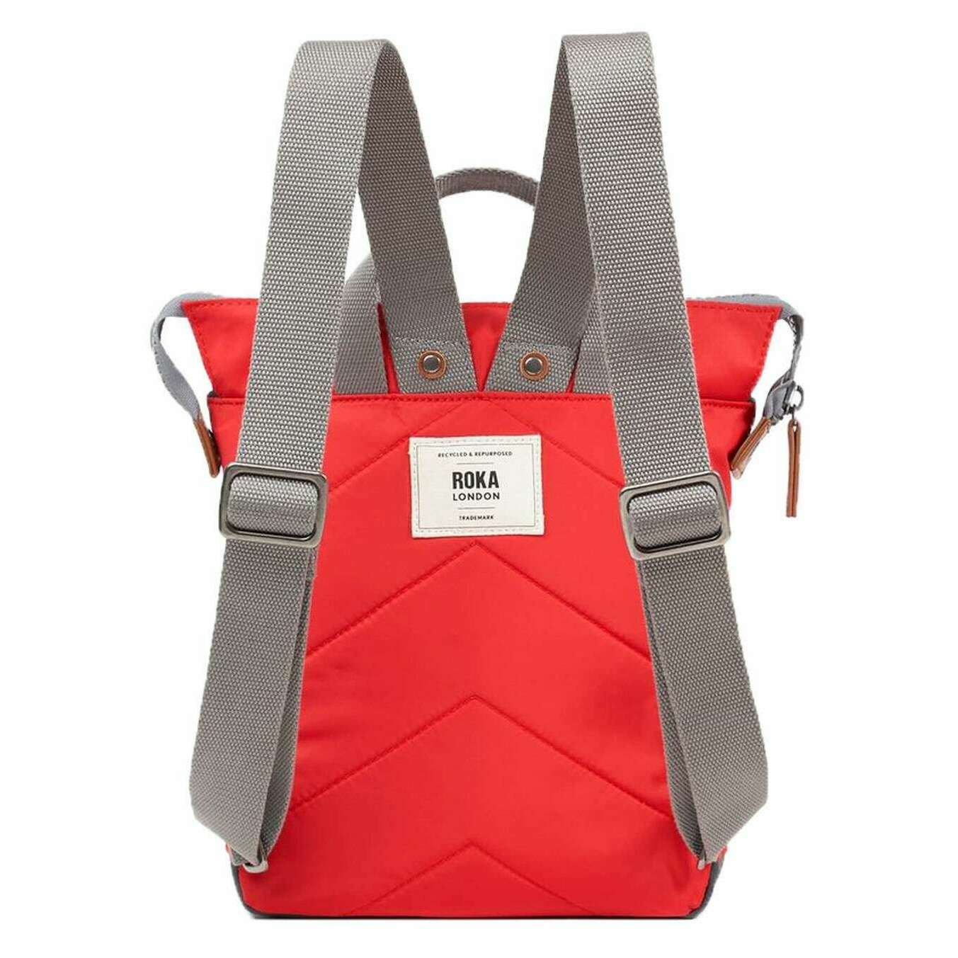 Roka Bantry B Small Recycled Nylon Backpack - Chilli Oil Red - Image 2