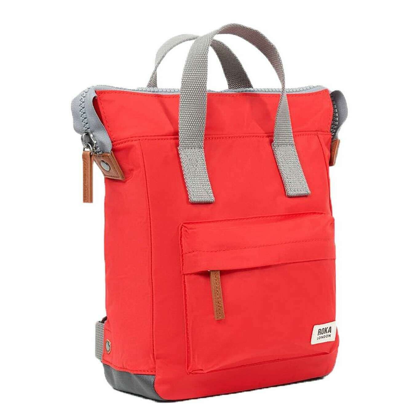 Roka Bantry B Small Recycled Nylon Backpack - Chilli Oil Red - Image 3