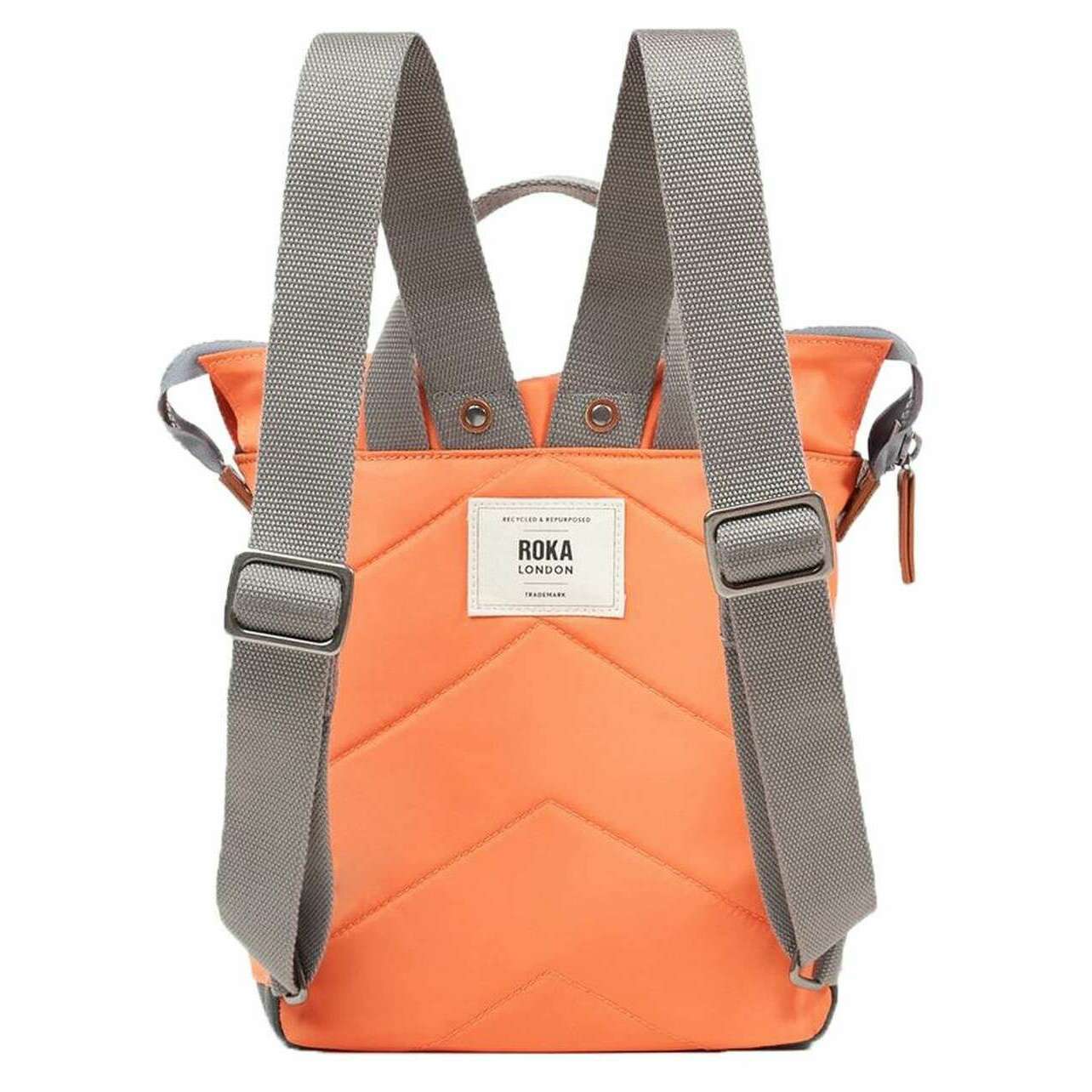 Roka Bantry B Small Recycled Nylon Backpack - Firecracker Orange - Image 2