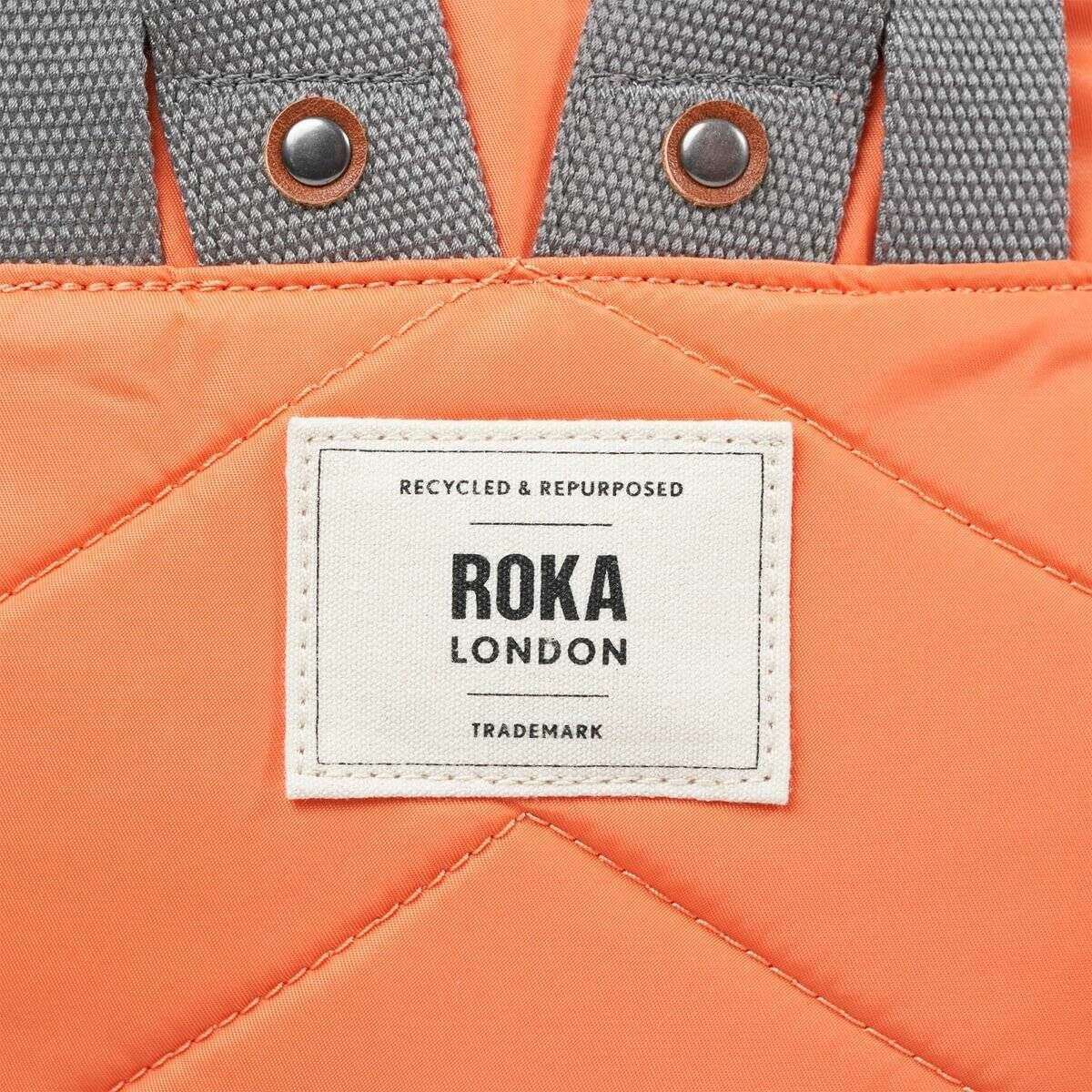 Roka Bantry B Small Recycled Nylon Backpack - Firecracker Orange - Image 7