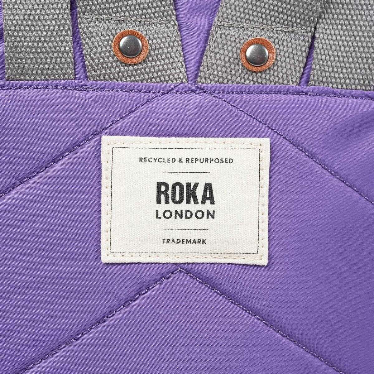 Roka Bantry B Small Recycled Nylon Backpack - Fresh Purple - Image 7