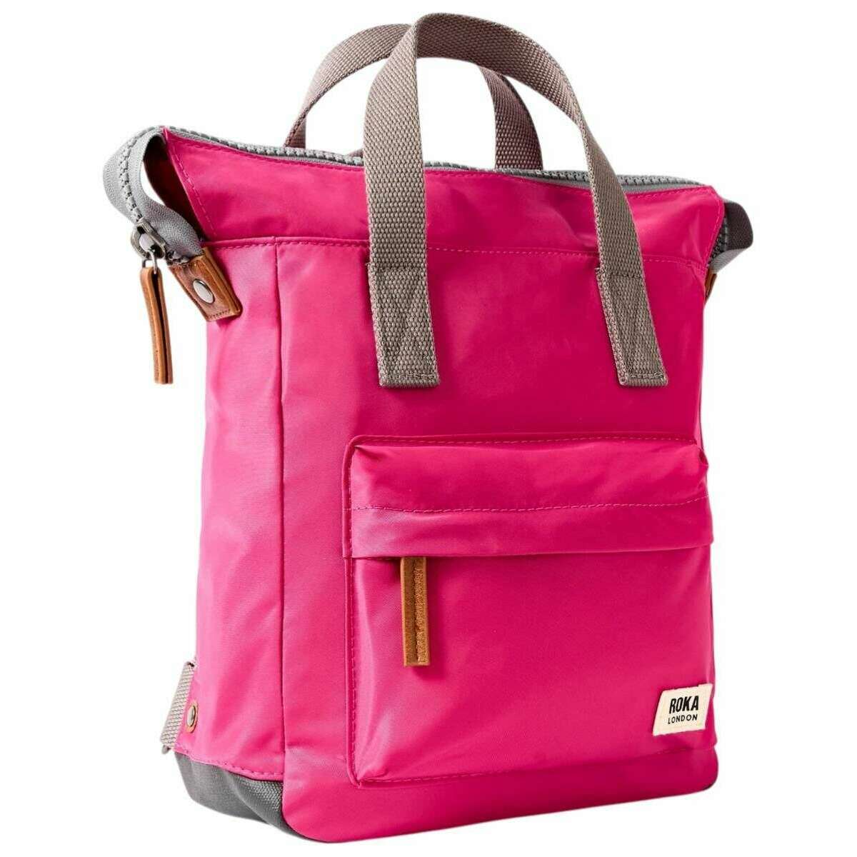 Roka Bantry B Small Recycled Nylon Backpack - Granita Red - Image 3