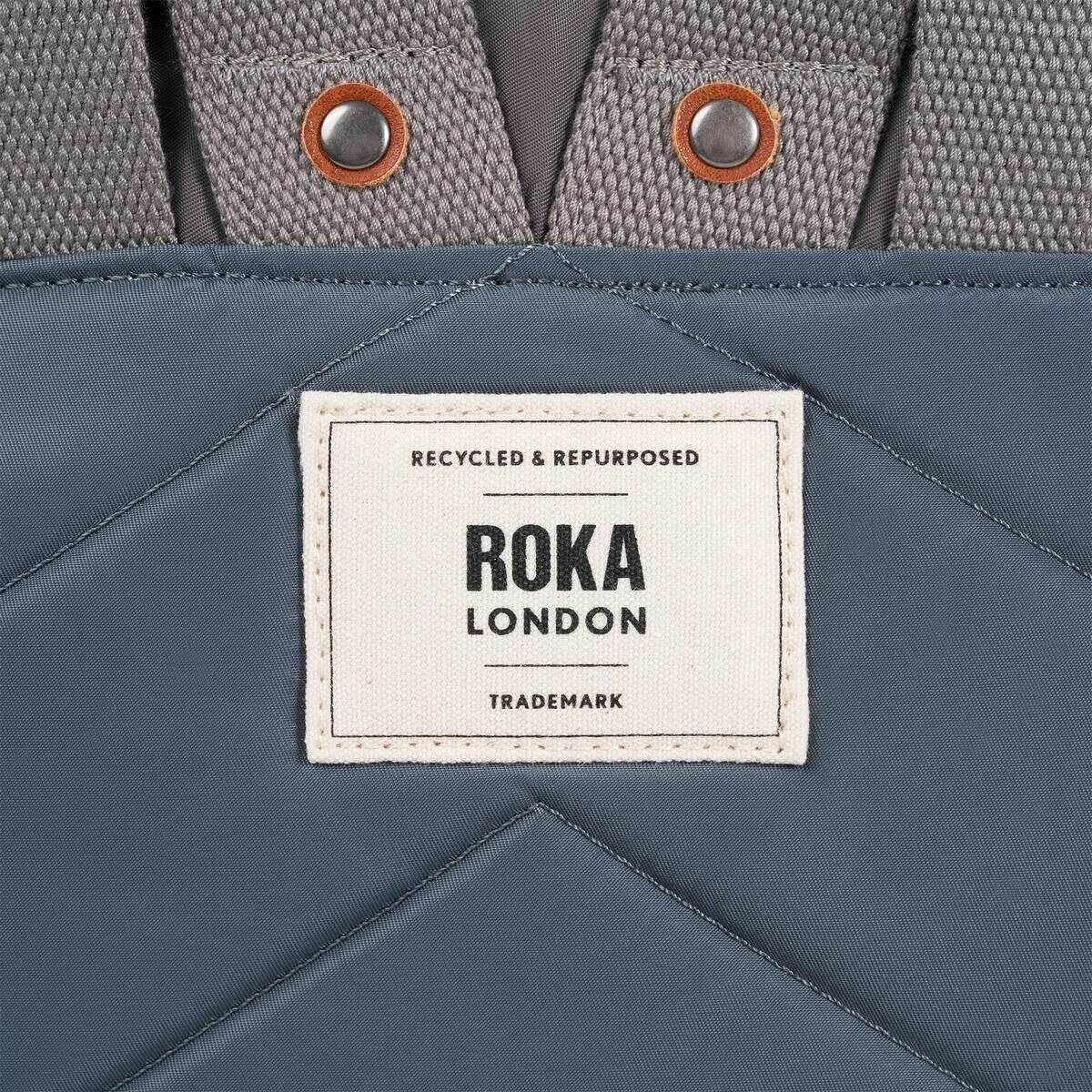 Roka Bantry B Small Recycled Nylon Backpack - Grey Tonal - Image 7