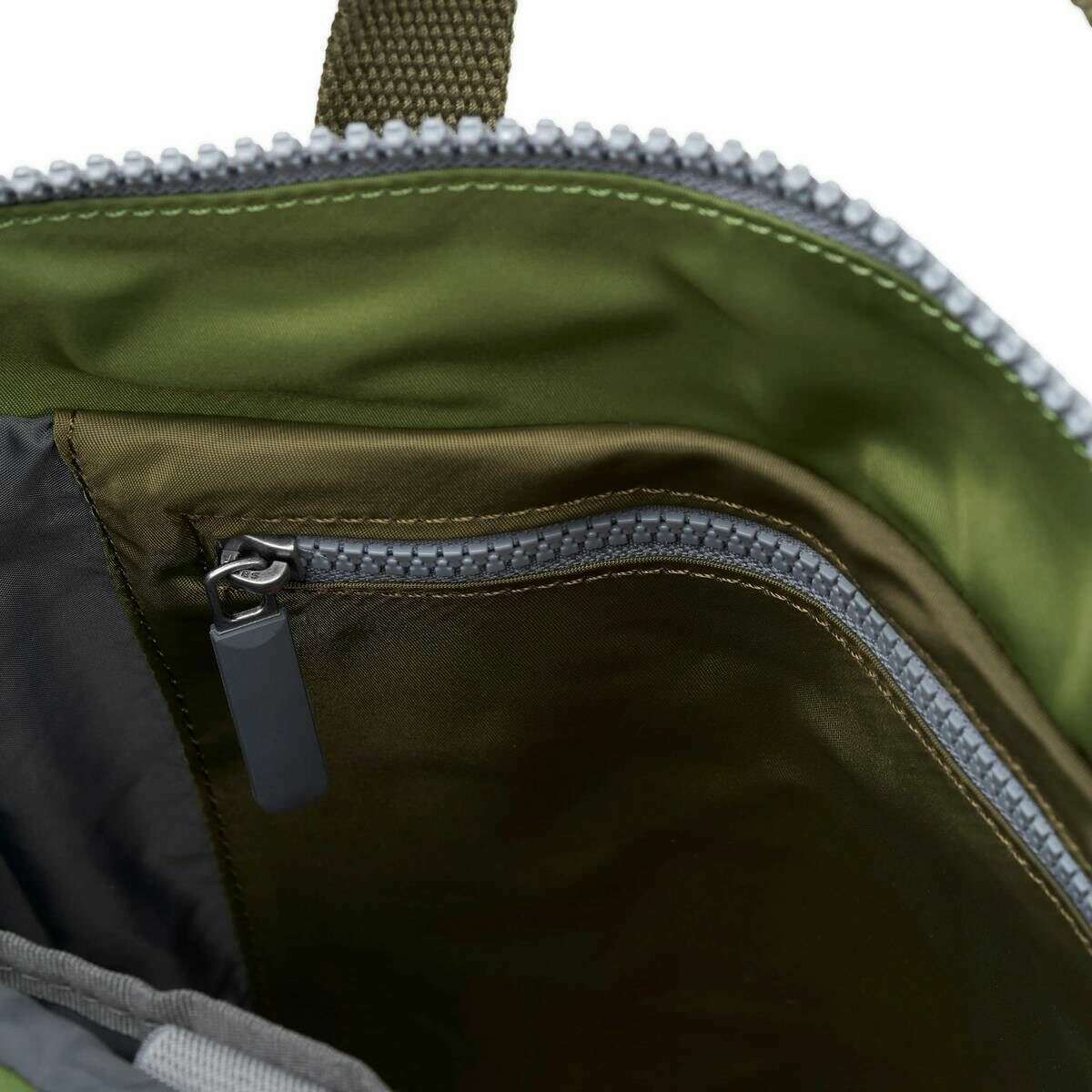 Roka Bantry B Small Recycled Nylon Backpack - Military Tonal Green - Image 4