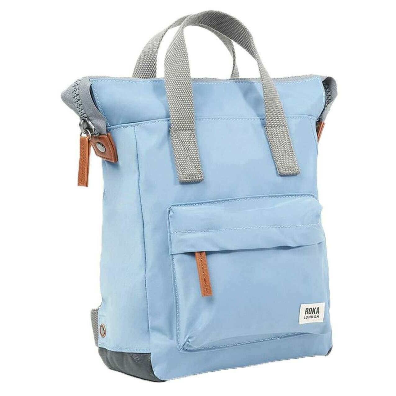 Roka Bantry B Small Recycled Nylon Backpack - Retro Blue - Image 3