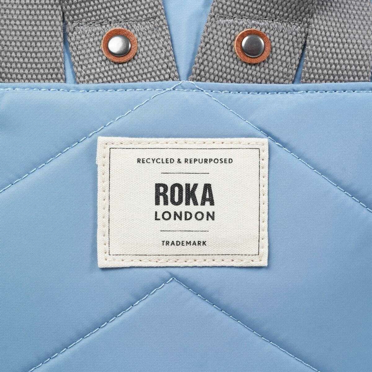 Roka Bantry B Small Recycled Nylon Backpack - Retro Blue - Image 7