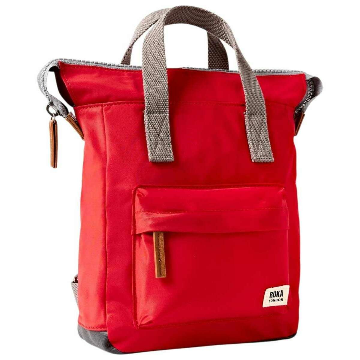 Roka Bantry B Small Recycled Nylon Backpack - Scarlet Red - Image 3