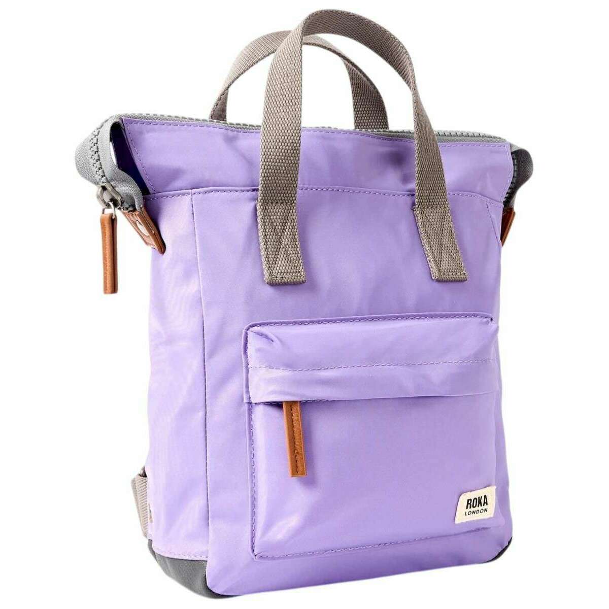 Roka Bantry B Small Recycled Nylon Backpack - Thistle Bloom Purple - Image 3