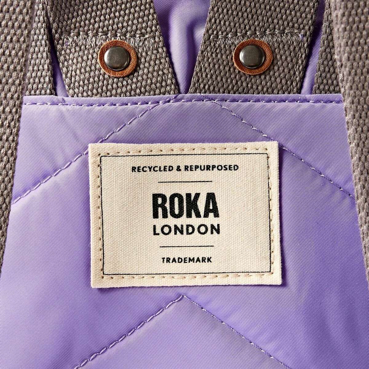 Roka Bantry B Small Recycled Nylon Backpack - Thistle Bloom Purple - Image 6