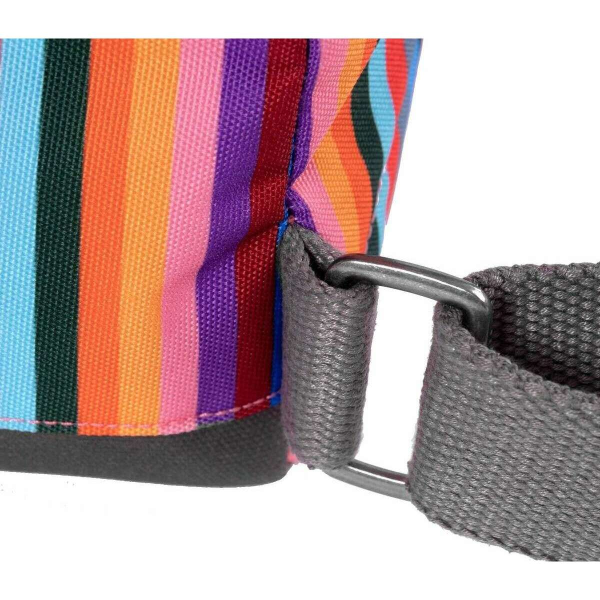 Roka Bantry B Small Sustainable Canvas Striped Backpack - Multi-colour - Image 6