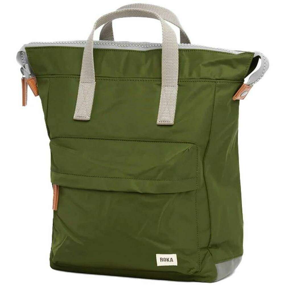 Roka Bantry B Small Sustainable Nylon Backpack - Avocado Green - Image 2