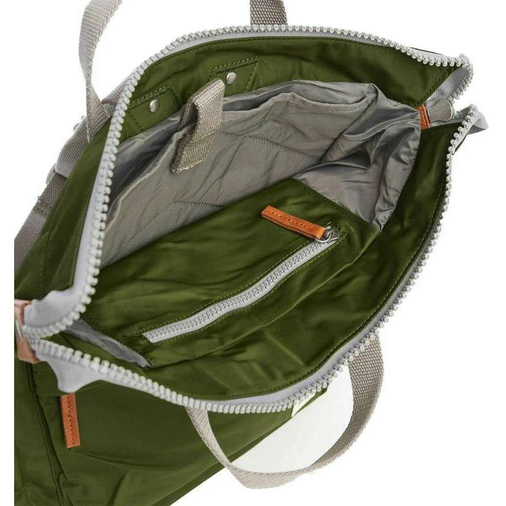 Roka Bantry B Small Sustainable Nylon Backpack - Avocado Green - Image 4