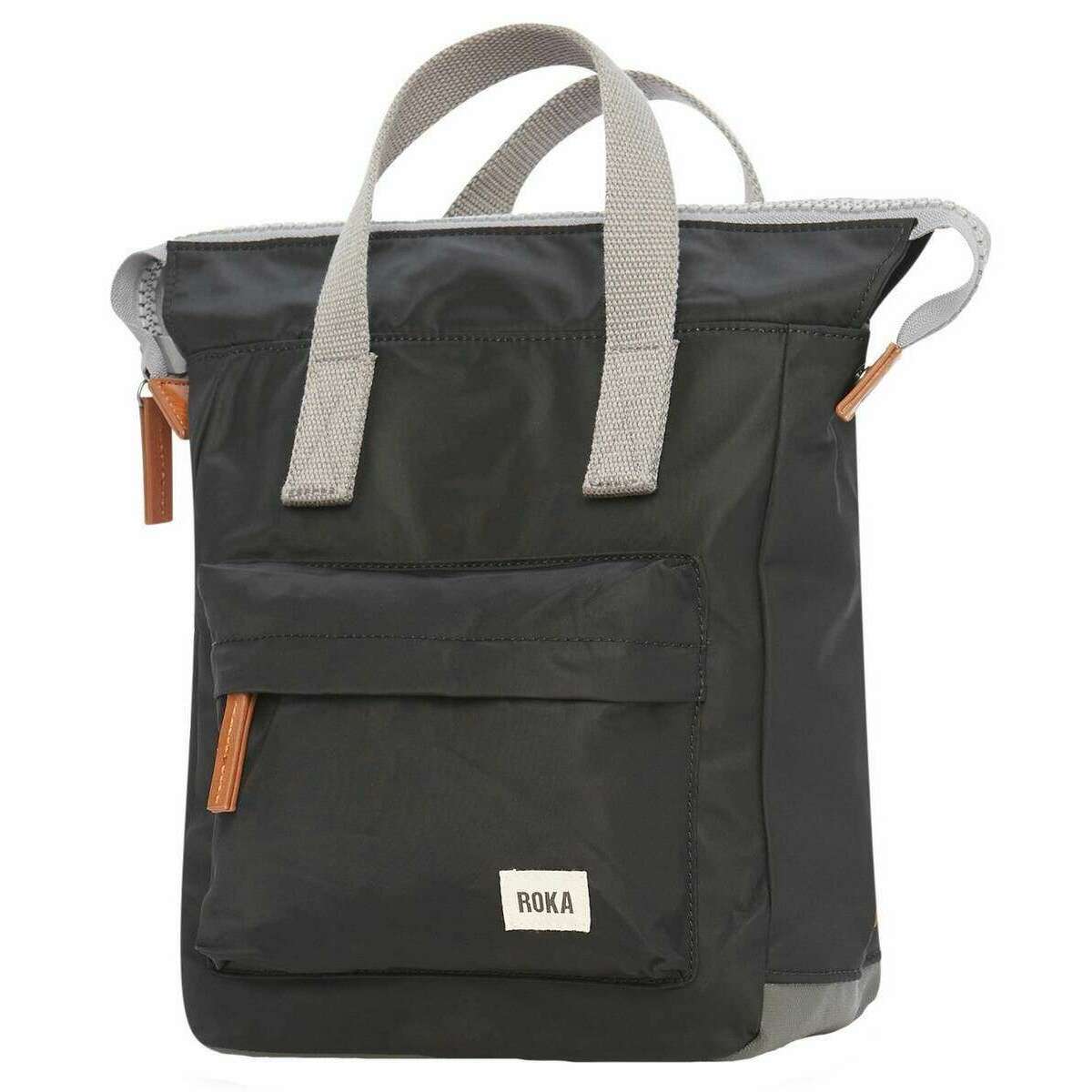 Roka Bantry B Small Sustainable Nylon Backpack - Black - Image 4