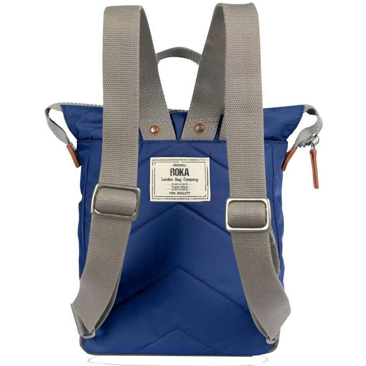 Roka Bantry B Small Sustainable Nylon Backpack - Burnt Blue - Image 2
