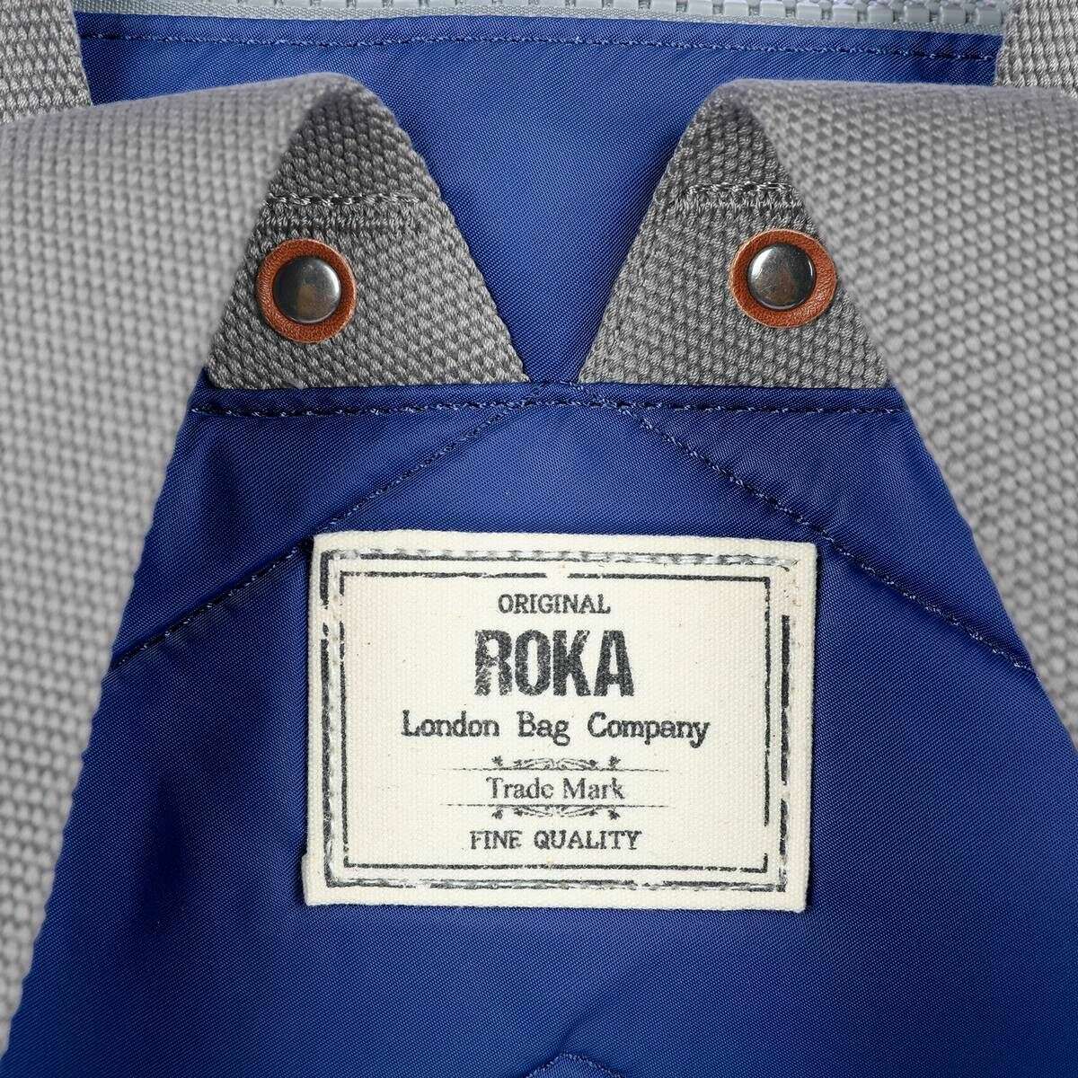 Roka Bantry B Small Sustainable Nylon Backpack - Burnt Blue - Image 5
