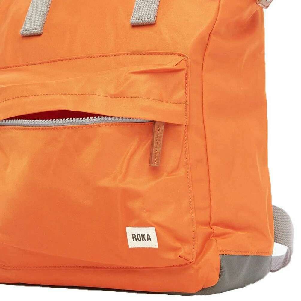 Roka Bantry B Small Sustainable Nylon Backpack - Burnt Orange - Image 6