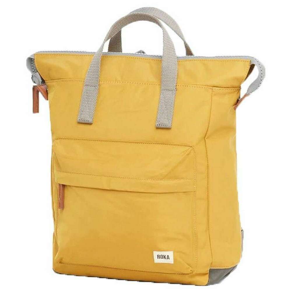 Roka Bantry B Small Sustainable Nylon Backpack - Corn Yellow - Image 3