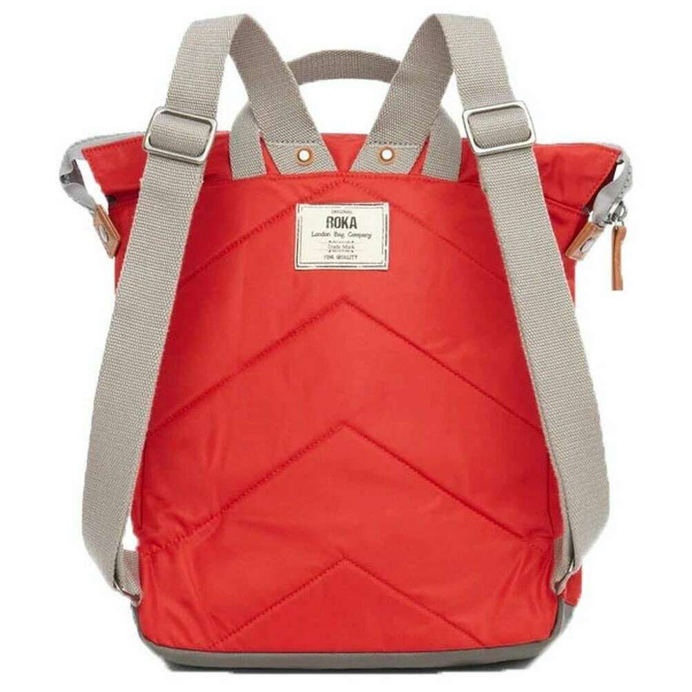 Roka Bantry B Small Sustainable Nylon Backpack - Cranberry Red - Image 2