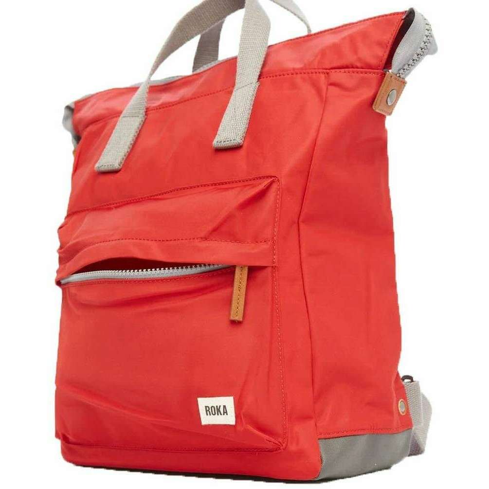 Roka Bantry B Small Sustainable Nylon Backpack - Cranberry Red - Image 5