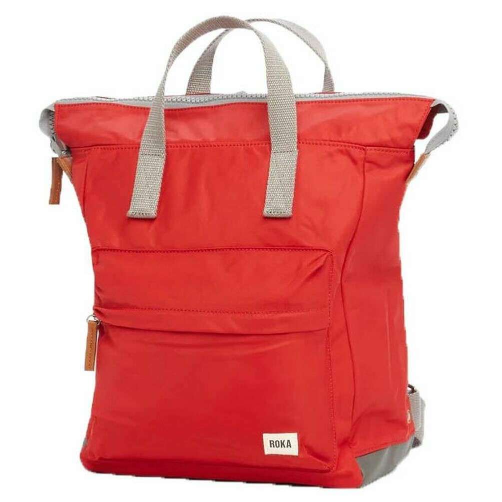 Roka Bantry B Small Sustainable Nylon Backpack - Cranberry Red - Image 6