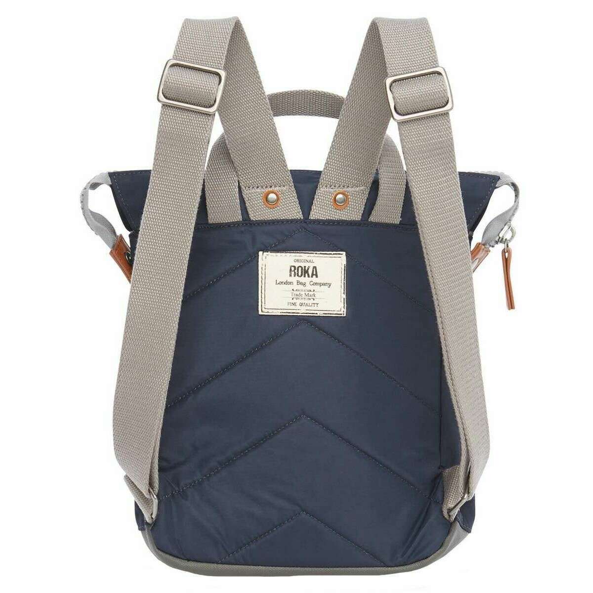 Roka Bantry B Small Sustainable Nylon Backpack - Midnight Navy - Image 2