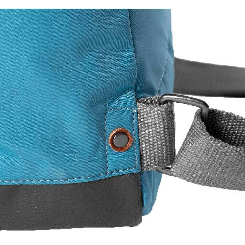 Roka Bantry B Small Sustainable Nylon Backpack - Petrol Blue - Image 4