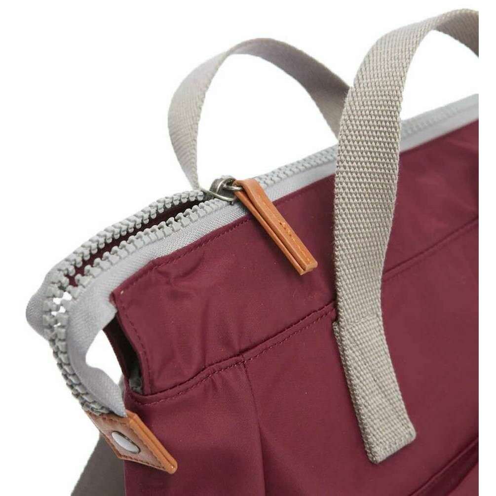Roka Bantry B Small Sustainable Nylon Backpack - Plum Burgundy - Image 4