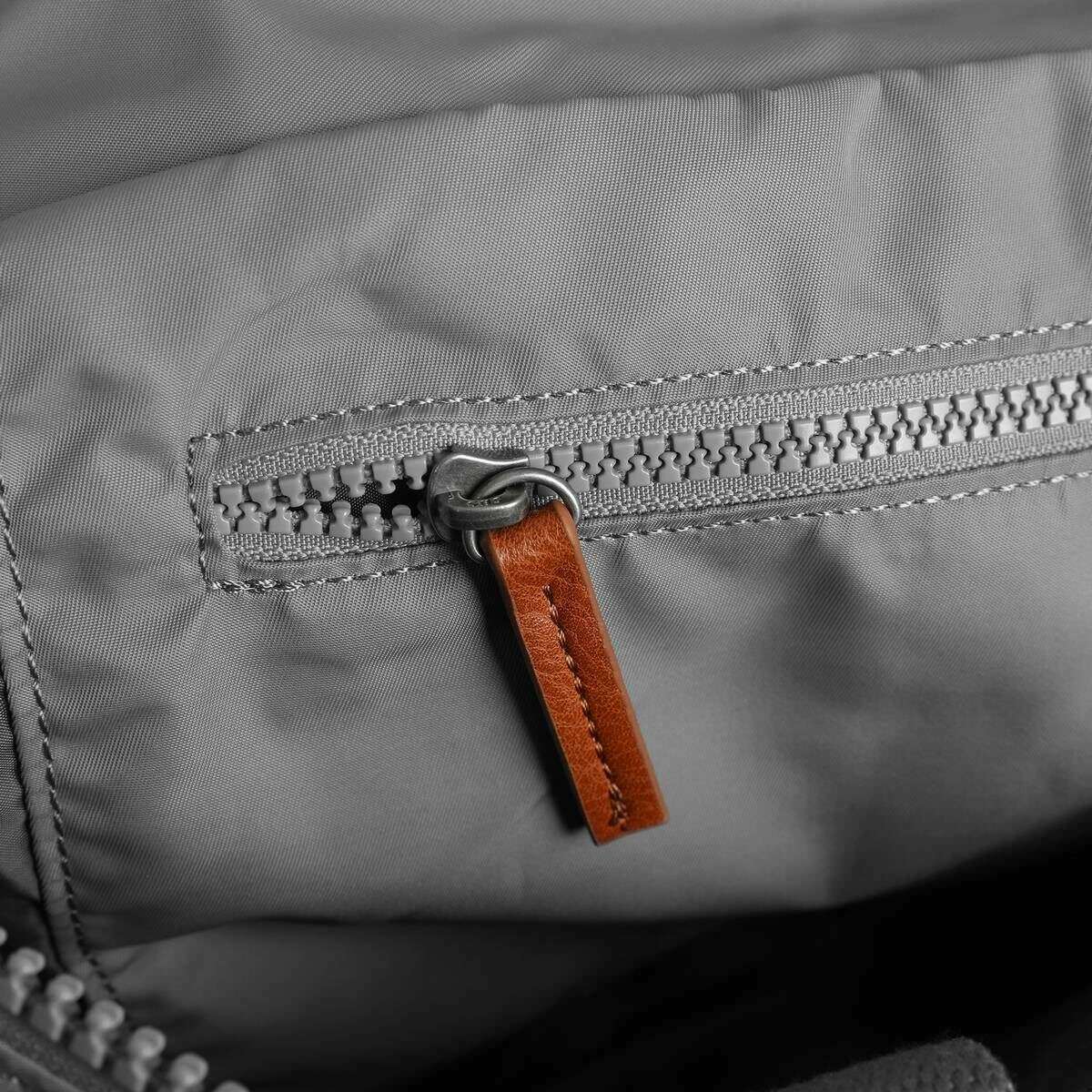 Roka Bantry B Small Sustainable Nylon Backpack - Stormy Grey - Image 3