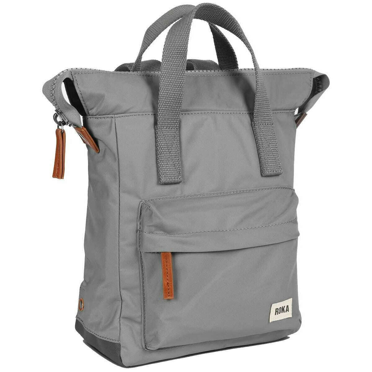 Roka Bantry B Small Sustainable Nylon Backpack - Stormy Grey - Image 4