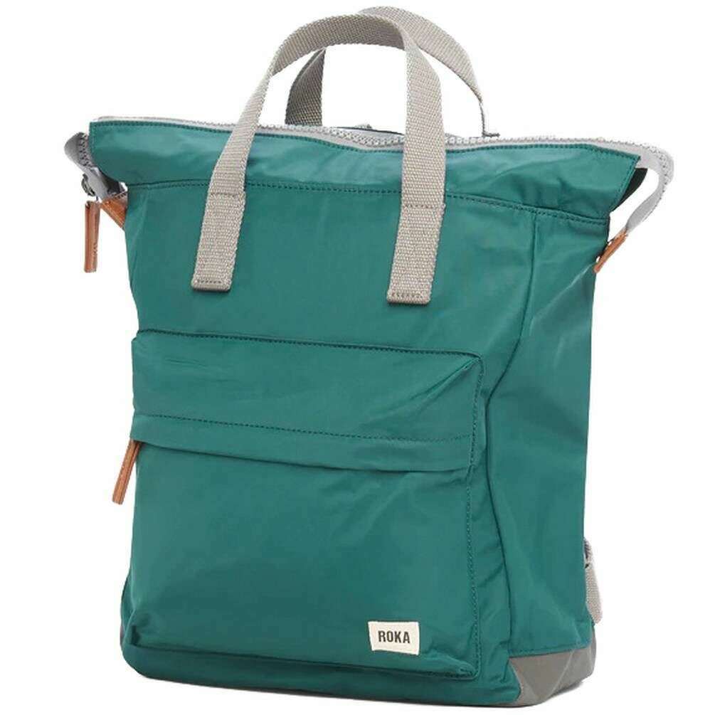 Roka Bantry B Small Sustainable Nylon Backpack - Teal - Image 2