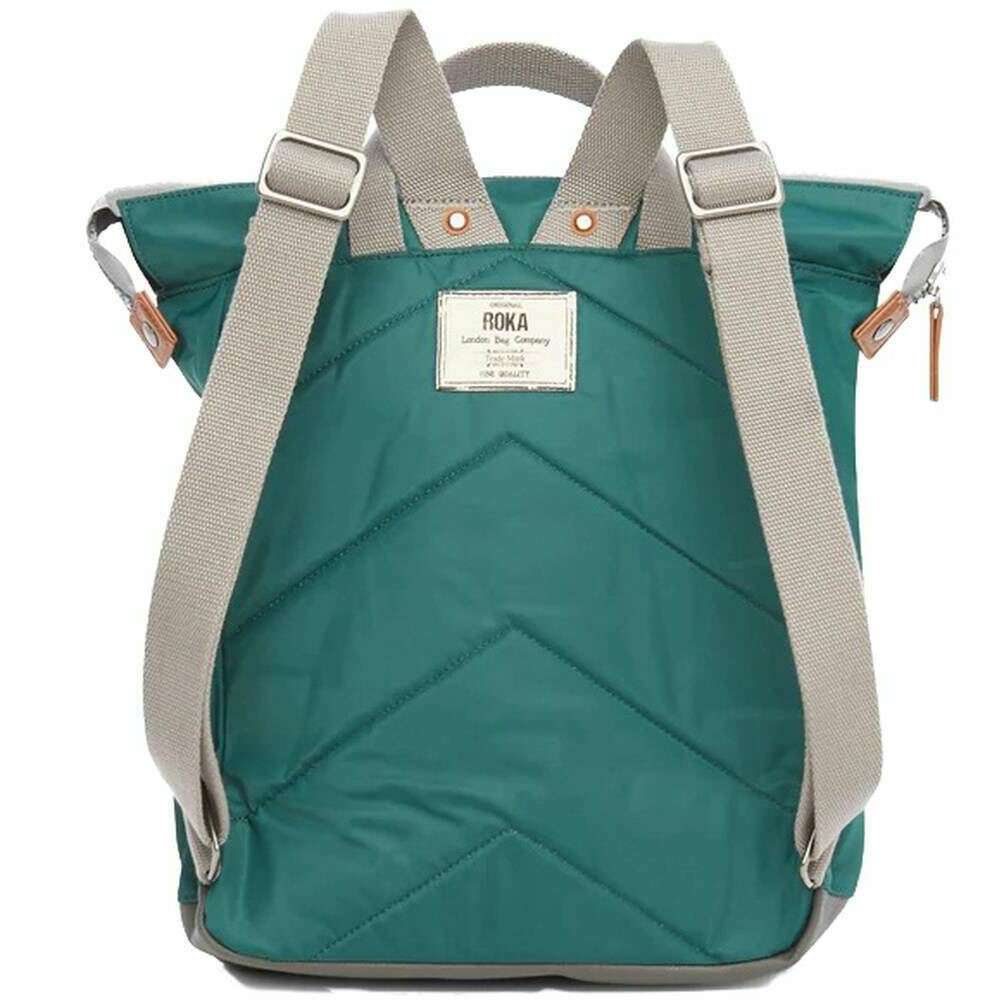 Roka Bantry B Small Sustainable Nylon Backpack - Teal - Image 3