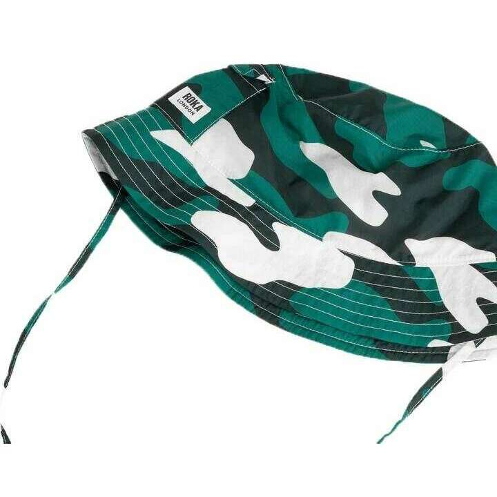 Roka Bedford Recycled Nylon Bucket Hat - Urban Rose Camo Green - Image 3