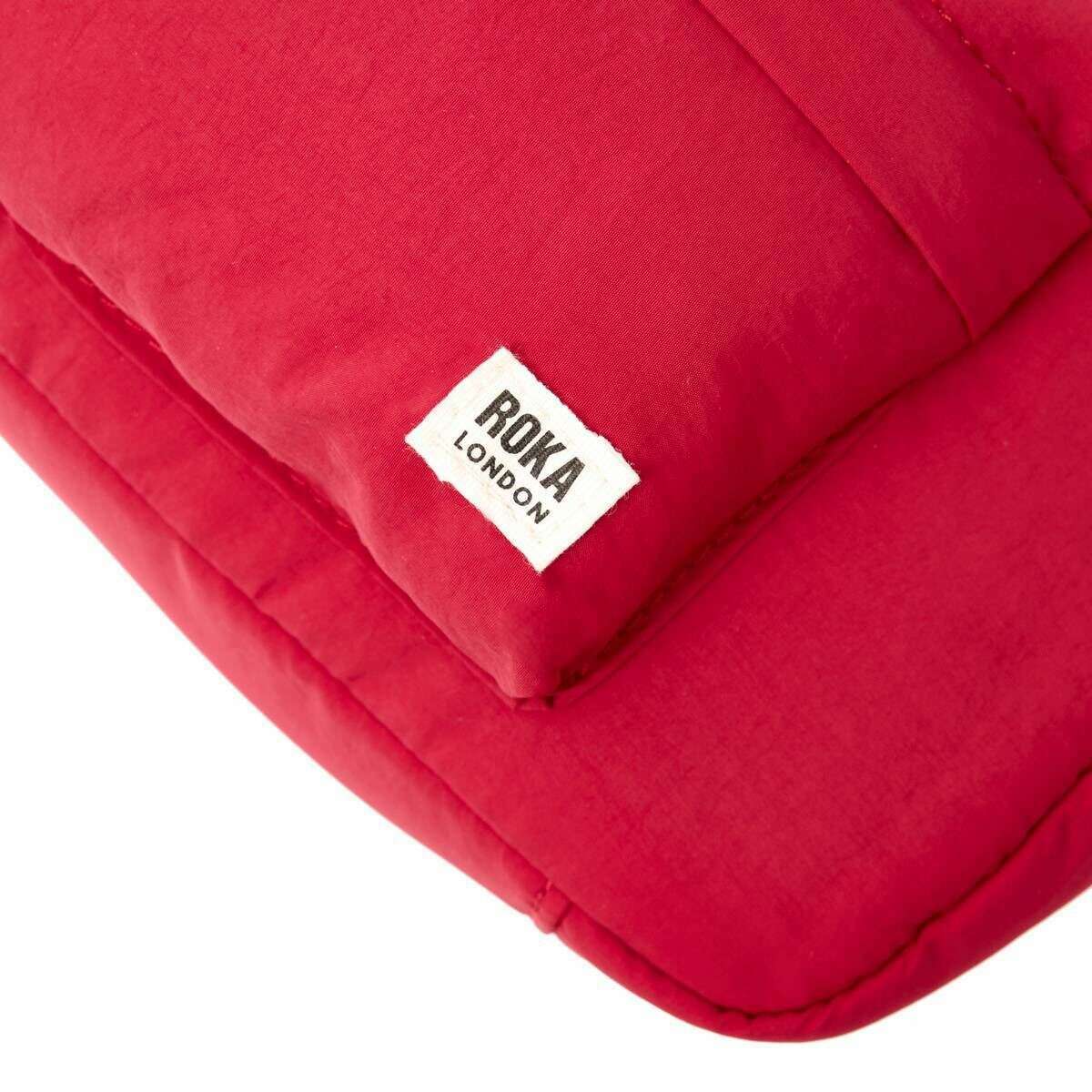 Roka Belsize Recycled Taslon Small Handbag - Chilli Red - Image 6