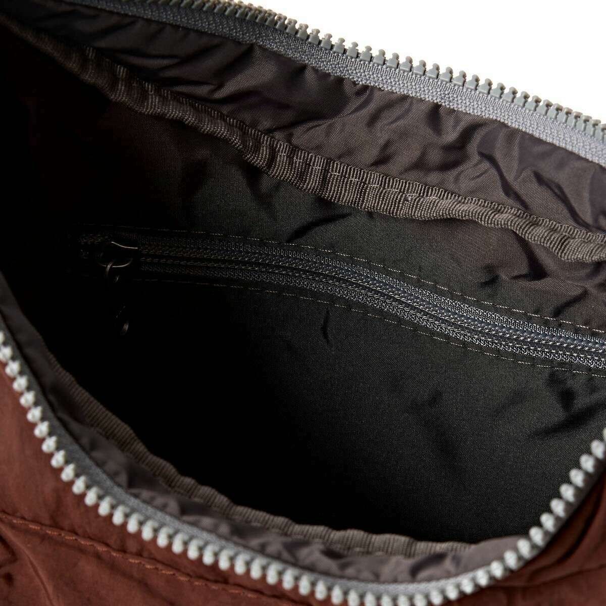 Roka Belsize Recycled Taslon Small Handbag - Chocolate Brown - Image 4