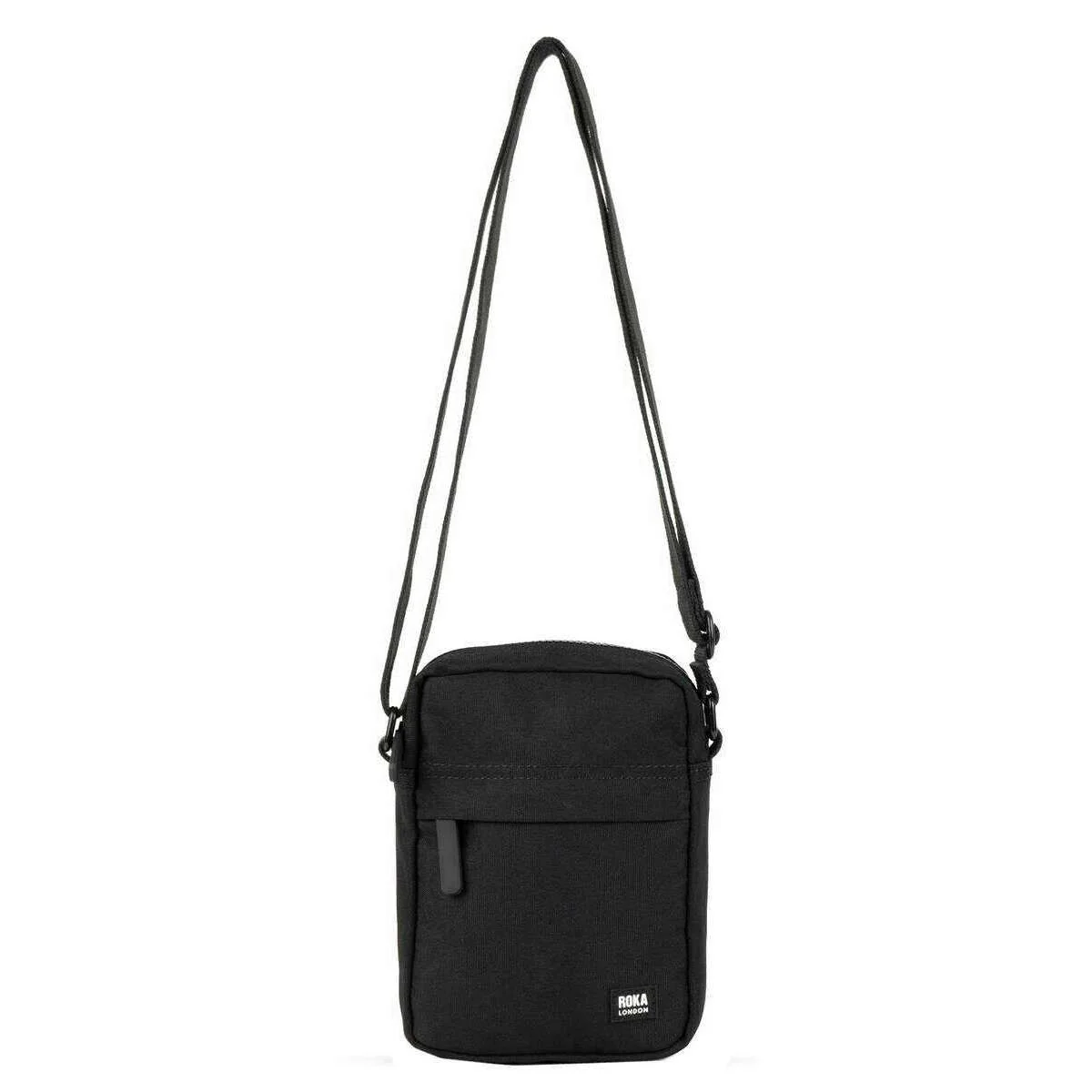 Roka Bond All Black Recycled Canvas Crossbody Bag - Ash Black