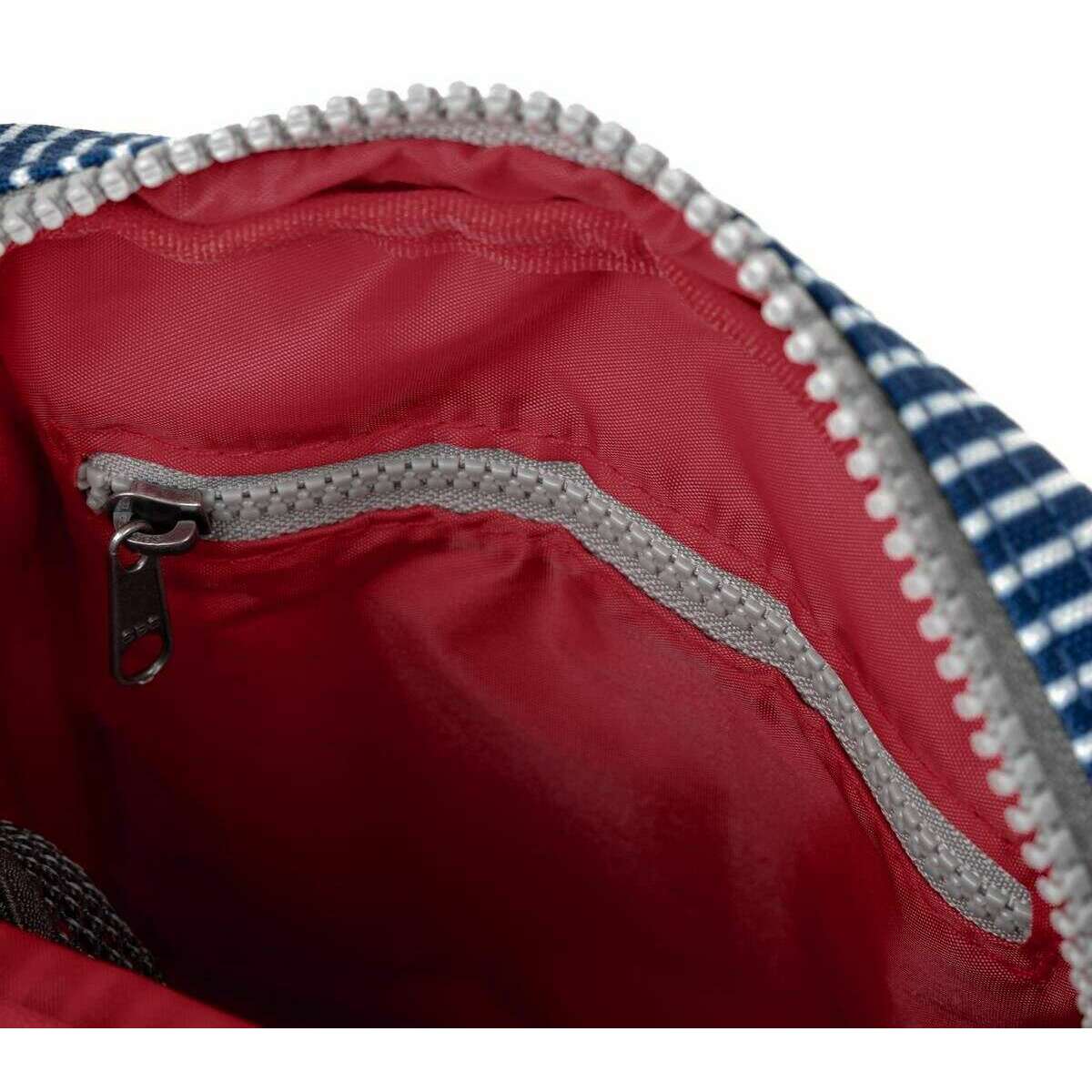 Roka Bond Hickory with Red Recycled Canvas Crossbody Bag - Red/Blue/White - Image 4