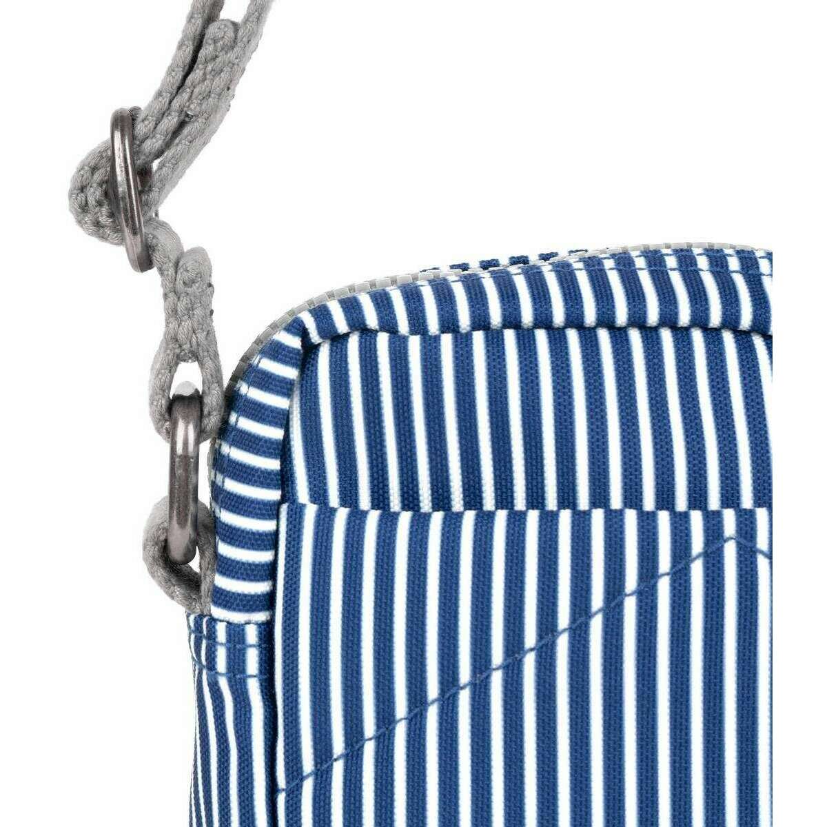 Roka Bond Hickory with Red Recycled Canvas Crossbody Bag - Red/Blue/White - Image 5