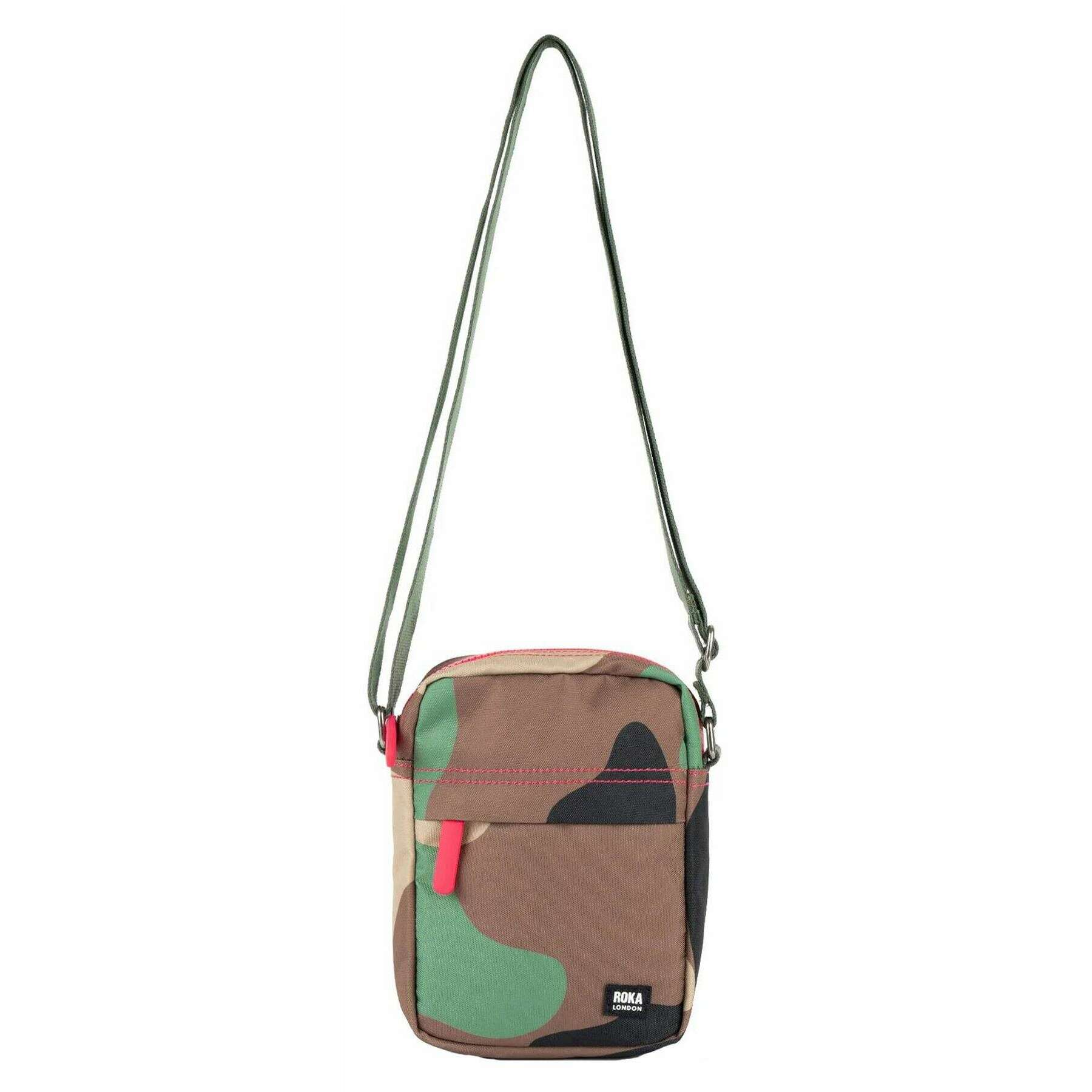 Roka Bond Recycled Canvas Crossbody Bag - Vintage Camo Green