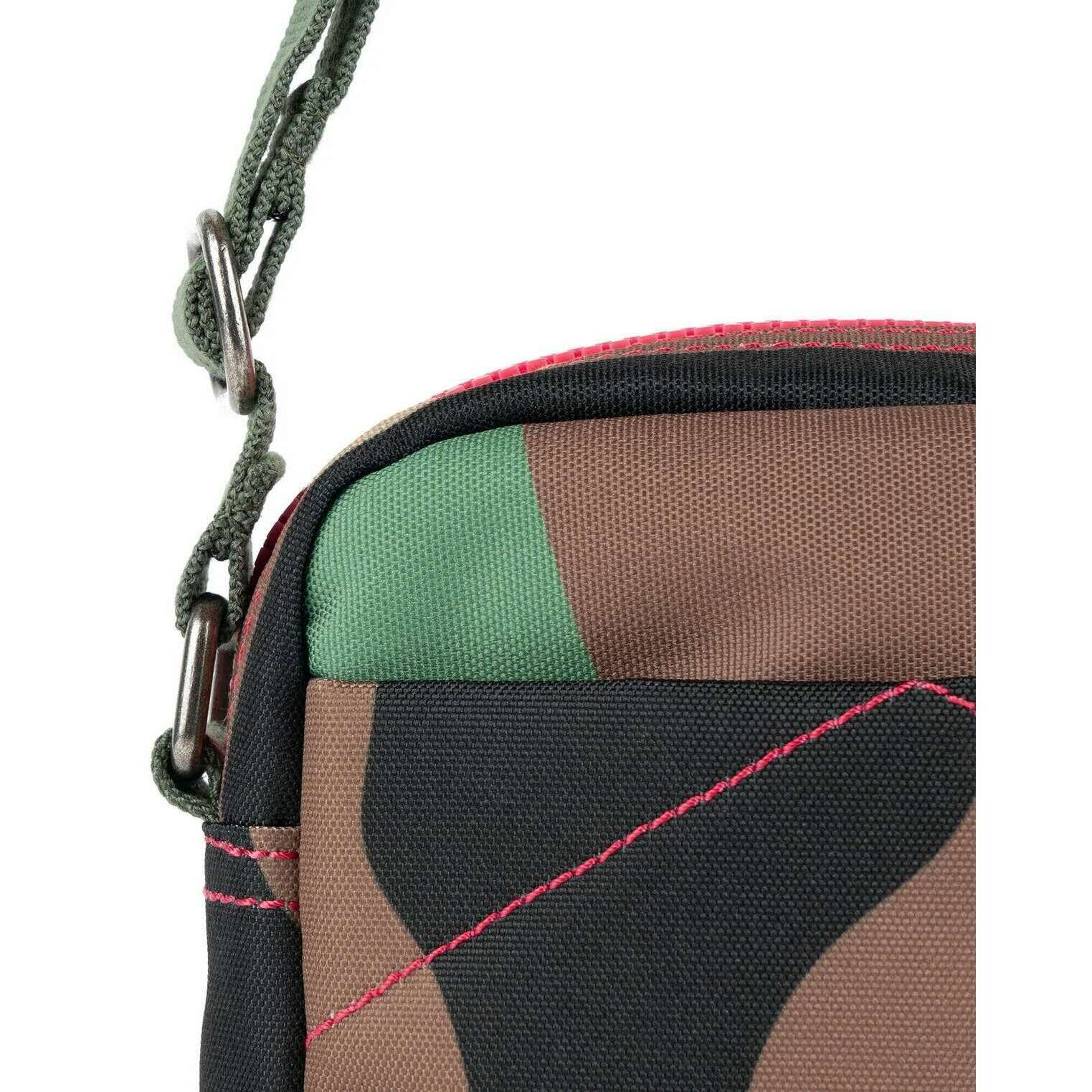 Roka Bond Recycled Canvas Crossbody Bag - Vintage Camo Green - Image 5
