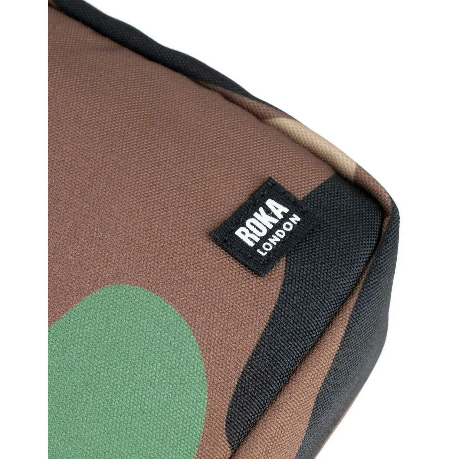 Roka Bond Recycled Canvas Crossbody Bag - Vintage Camo Green - Image 6