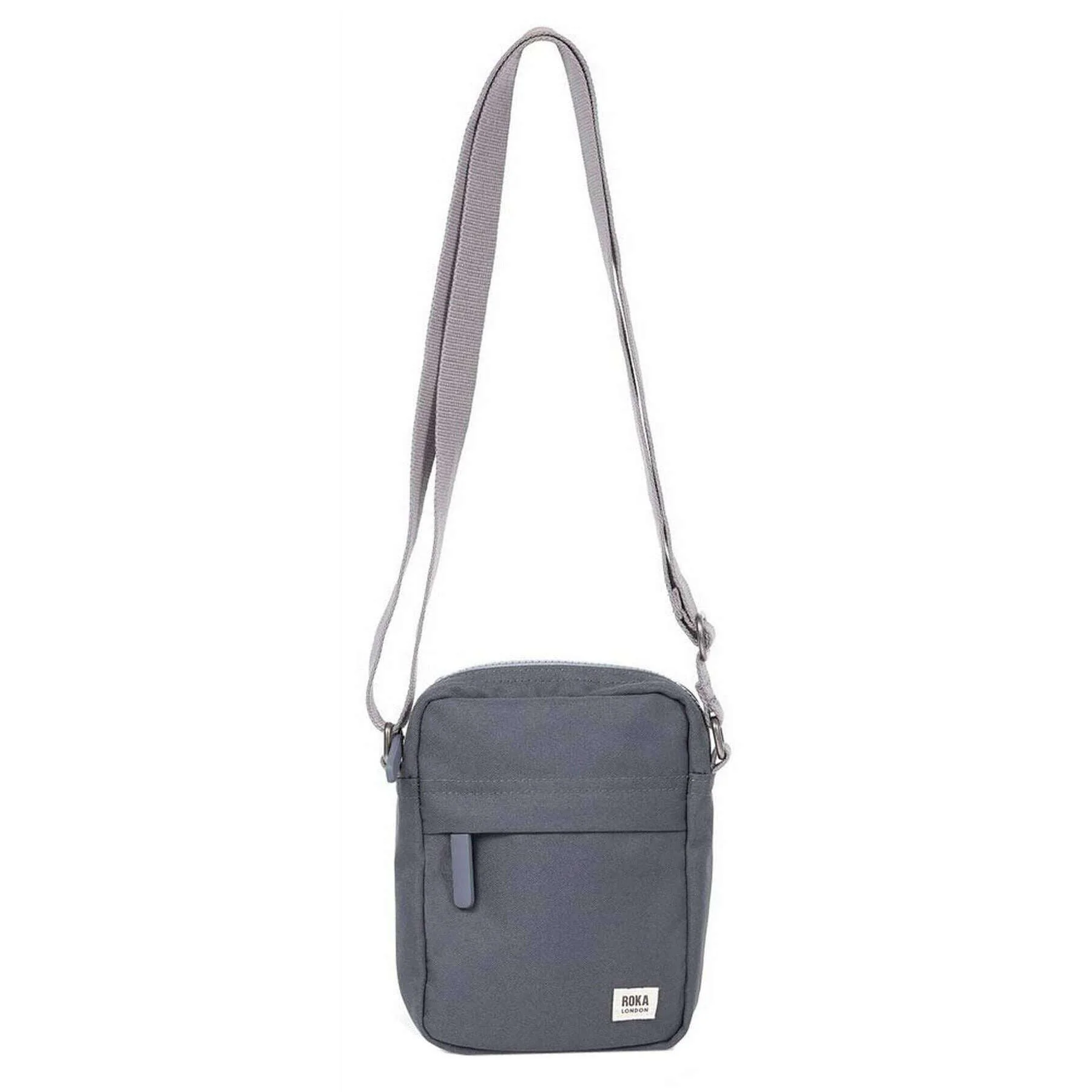 Roka Bond Small Recycled Canvas Crossbody Bag - Faded Black