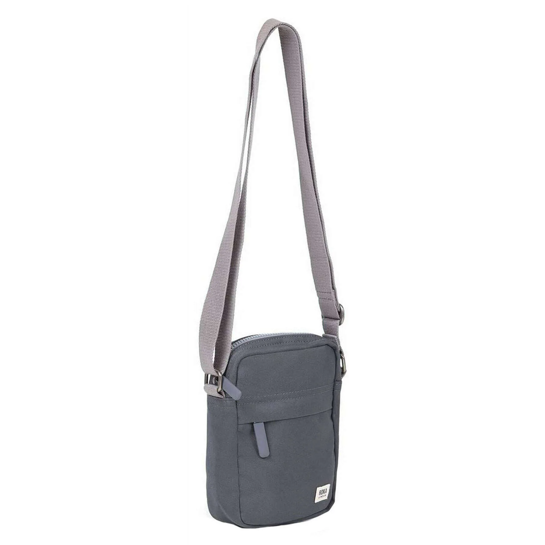 Roka Bond Small Recycled Canvas Crossbody Bag - Faded Black - Image 3