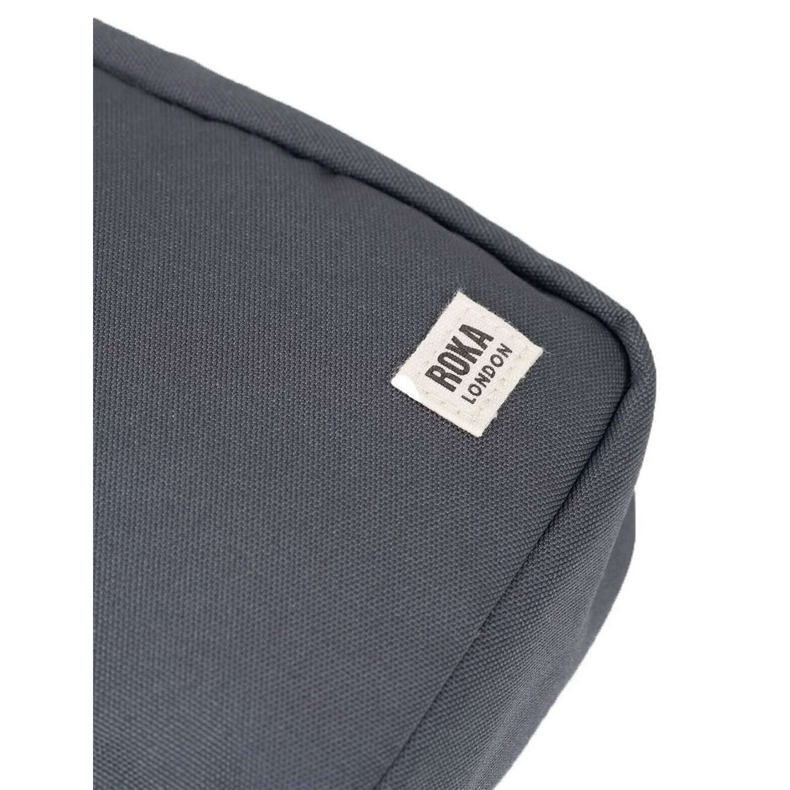Roka Bond Small Recycled Canvas Crossbody Bag - Faded Black - Image 6