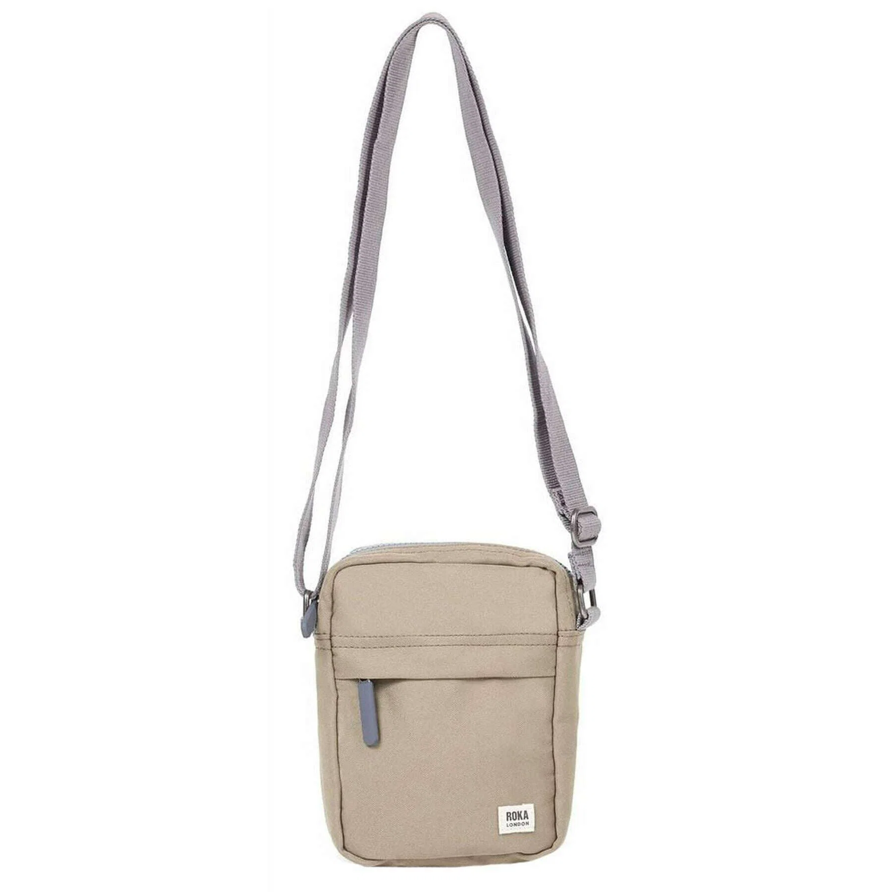 Roka Bond Small Recycled Canvas Crossbody Bag - Taupe Beige