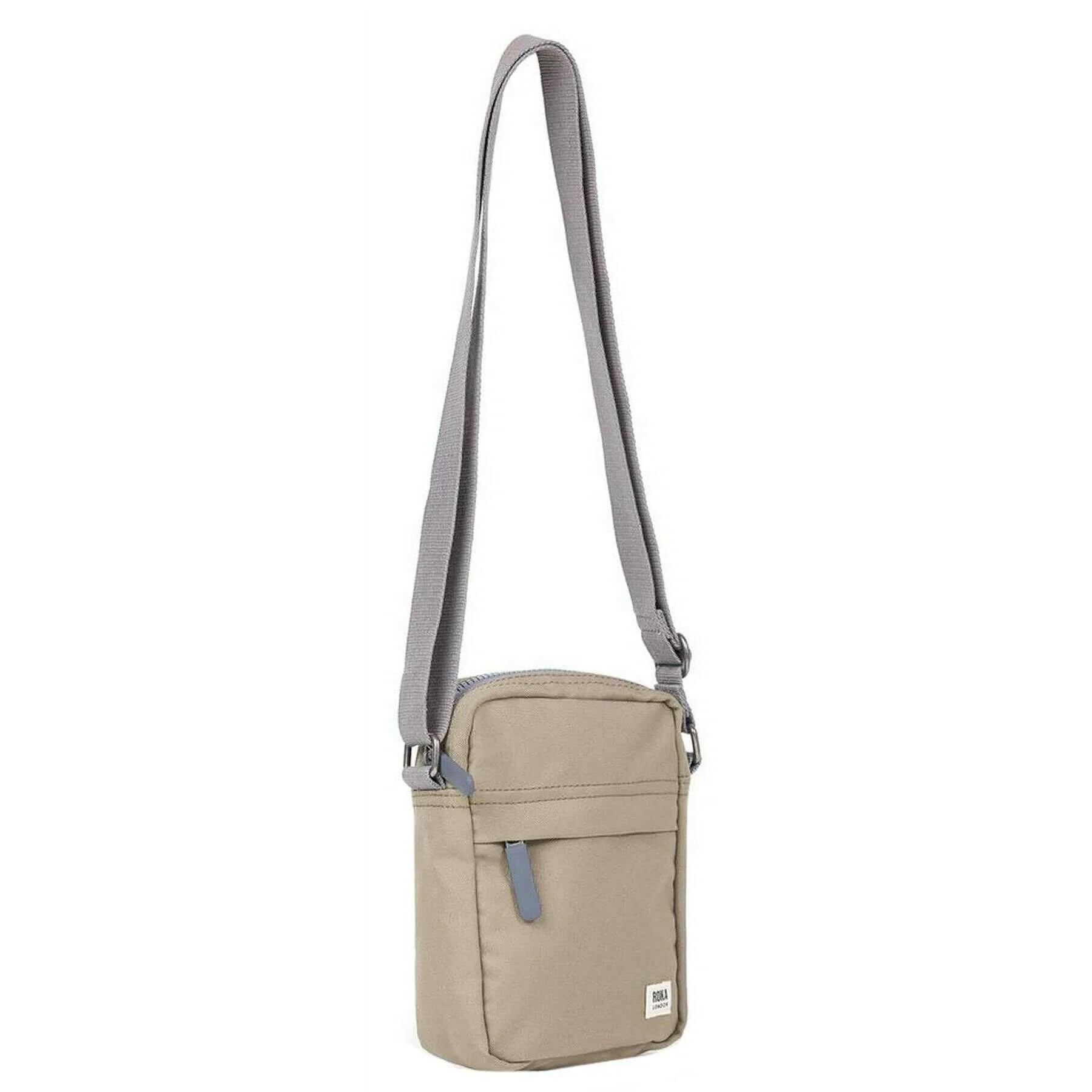 Roka Bond Small Recycled Canvas Crossbody Bag - Taupe Beige - Image 3