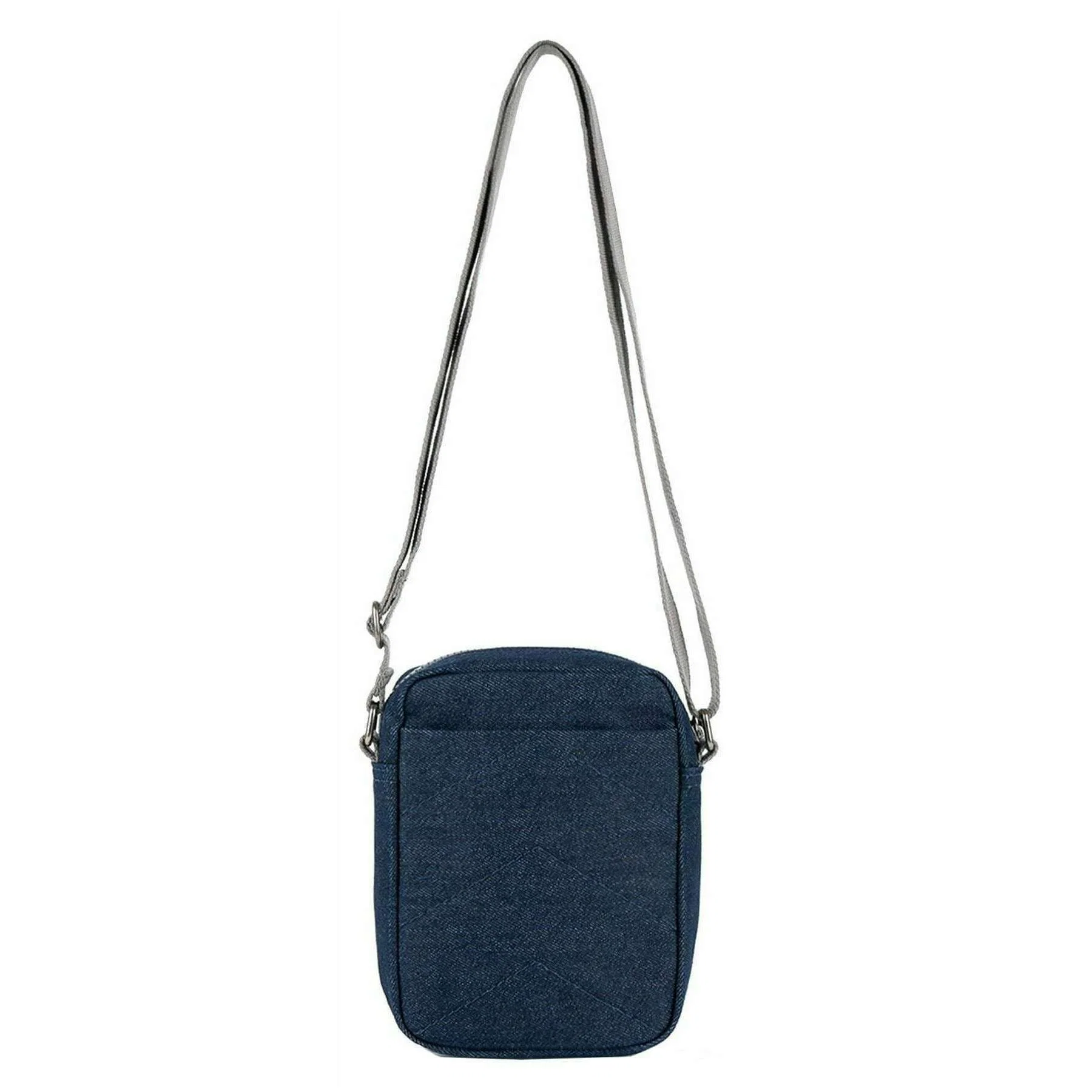 Roka Bond Small Recycled Cotton Crossbody Bag - Dark Denim Blue - Image 2