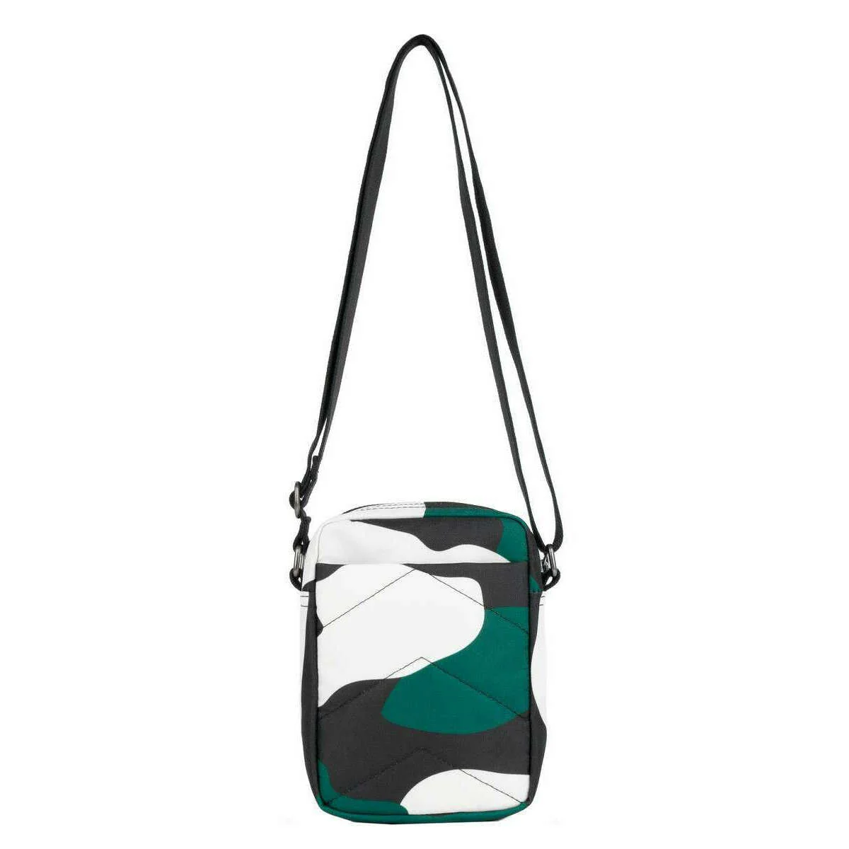 Roka Bond Urban Rose Camo Recycled Canvas Crossbody Bag - Green/White/Black - Image 2