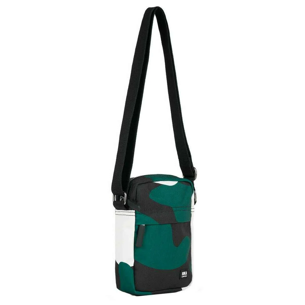 Roka Bond Urban Rose Camo Recycled Canvas Crossbody Bag - Green/White/Black - Image 3